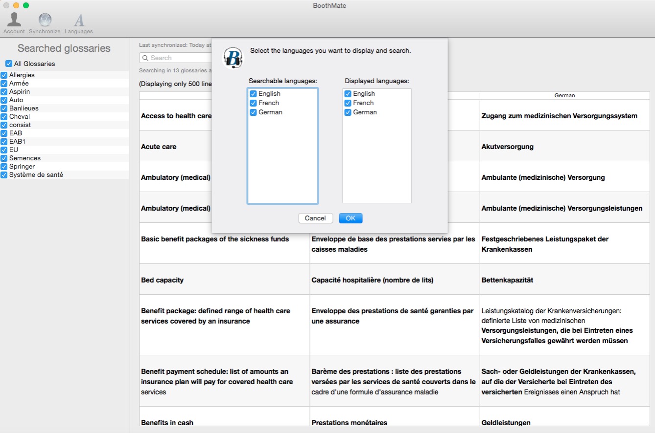 BoothMate settings